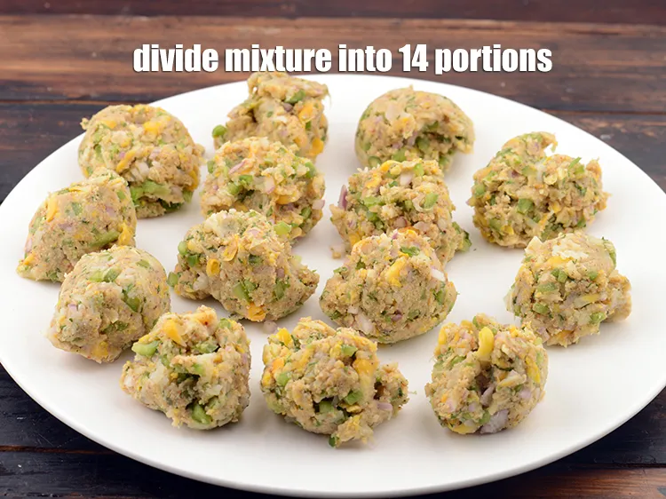 Step 18 – Divide the mixture into 14 equal portions.