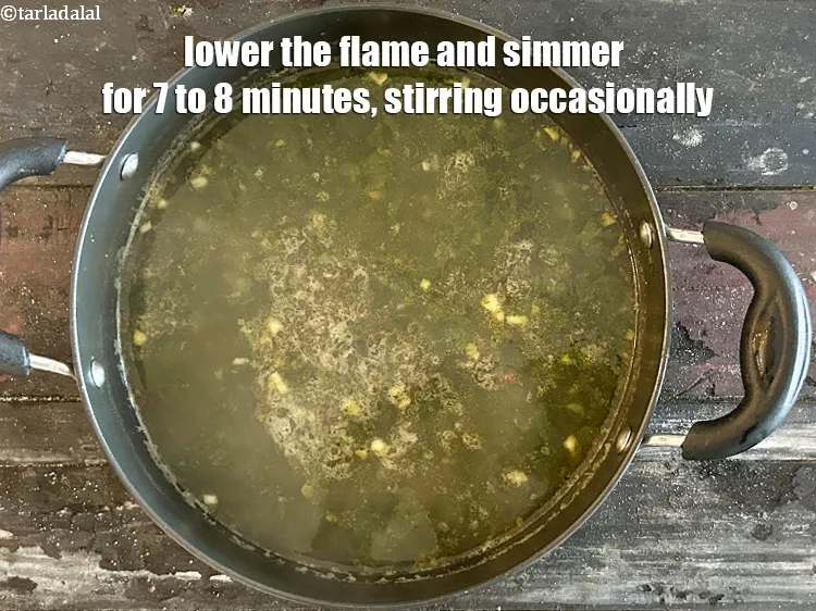 Step 27 – Lower the flame and cook on a medium flame for 7 to 8 minutes, while …