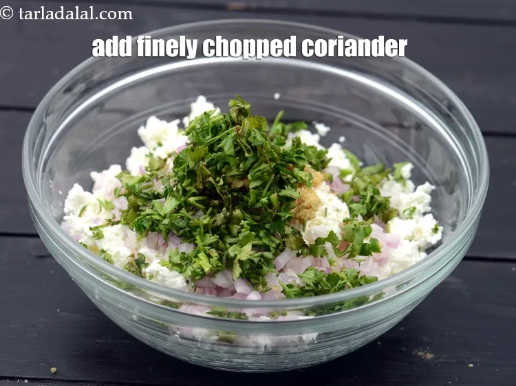 Step 20 – Add 1/4 cup finely&nbsp;<a href="https://www.tarladalal.com/glossary-chopped-coriander-783i">chopped coriander (dhania)</a>.