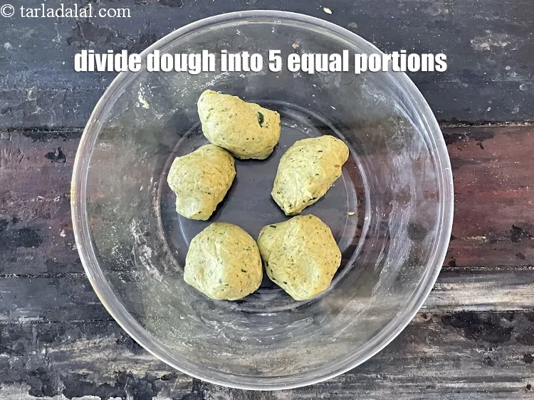 Step 18 – Divide it into 5 equal portions. Keep aside.