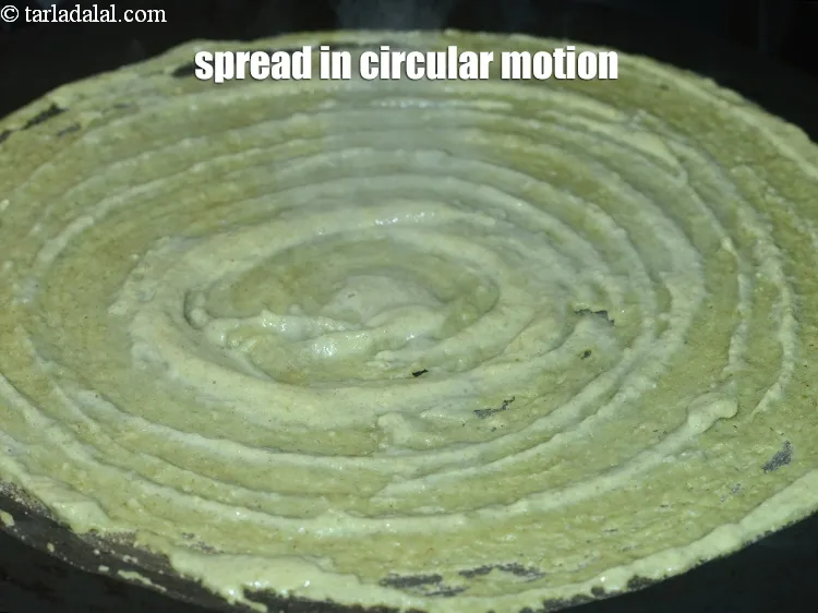 Step 18 – Spread it evenly in a circular motion to make 175 mm. (7&rdquo;) diameter circle.