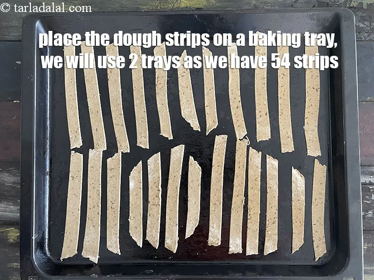 Step 19 – <meta charset="UTF-8" /> Place the strips on the baking tray. We got a total of …