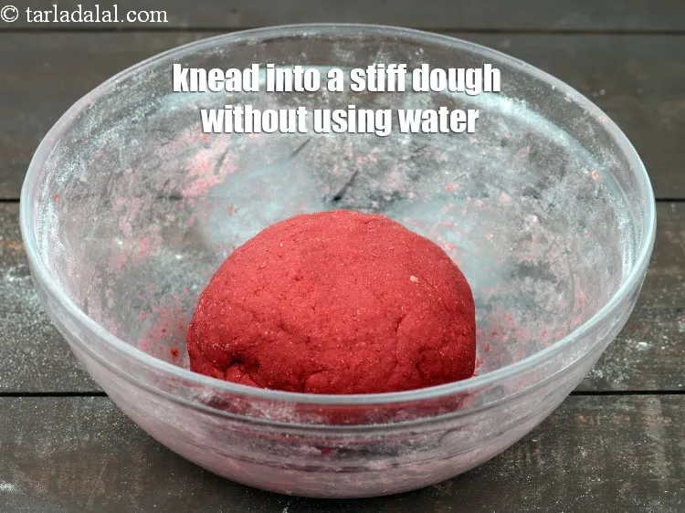 Step 17 – Knead into a stiff dough without using water. The dough is ready.<br /> &nbsp;