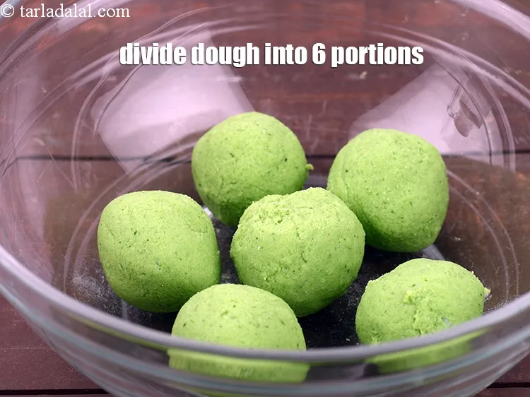 Step 18 – Divide the dough into 6 equal portions.