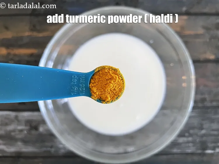 Step 18 – Add&nbsp;<meta charset="UTF-8" />1/4 tsp&nbsp;<a href="glossary-turmeric-powder-haldi-645i">turmeric powder (haldi)</a>.