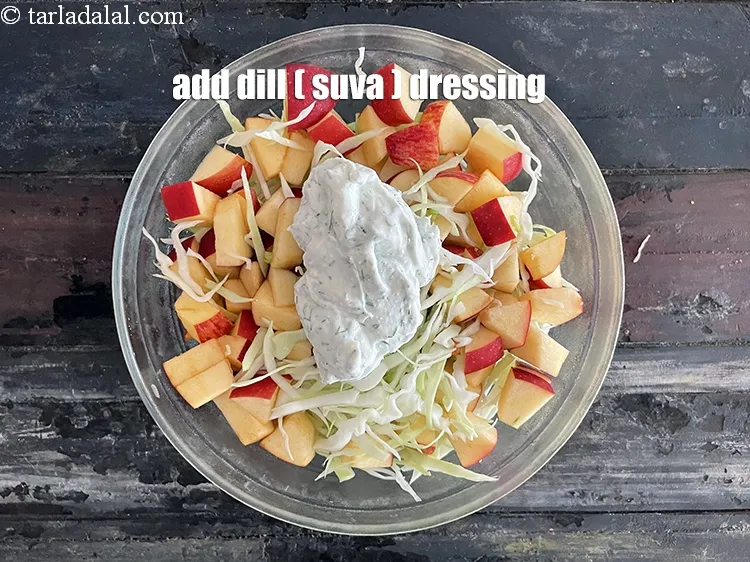 Step 20 – Add the dill dressing.