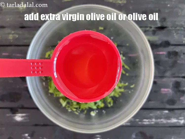 Step 19 – Add 1 tablespoon extra virgin olive oil or olive oil.