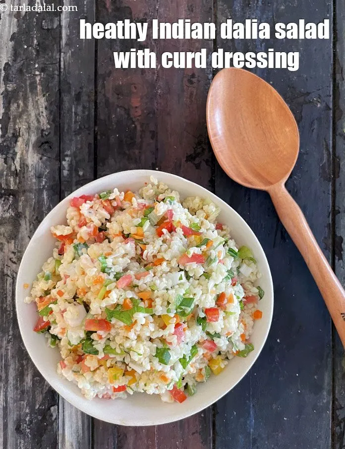 Step 26 – Serve <strong>bulgar wheat salad | bulgar wheat salad with vegetables | healthy Indian dalia salad …