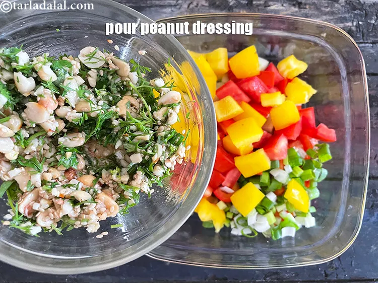 Step 31 – If you are carrying this salad to work, carry the veggies and the dressing in …