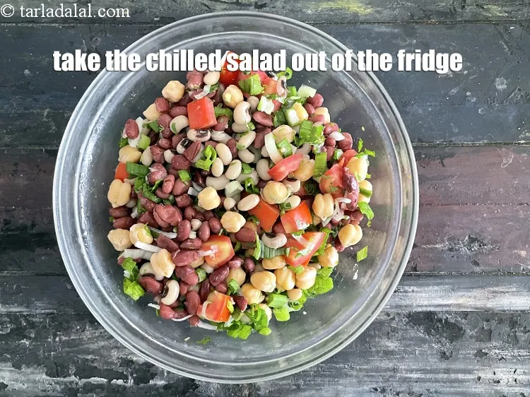 Step 43 – take the chilled salad out of the fridge.