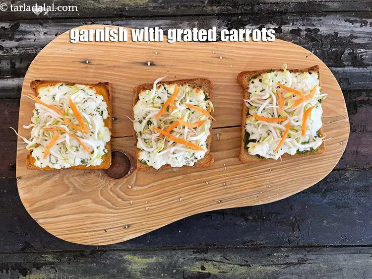 Step 21 – Top with 1 tablespoon grated carrots.