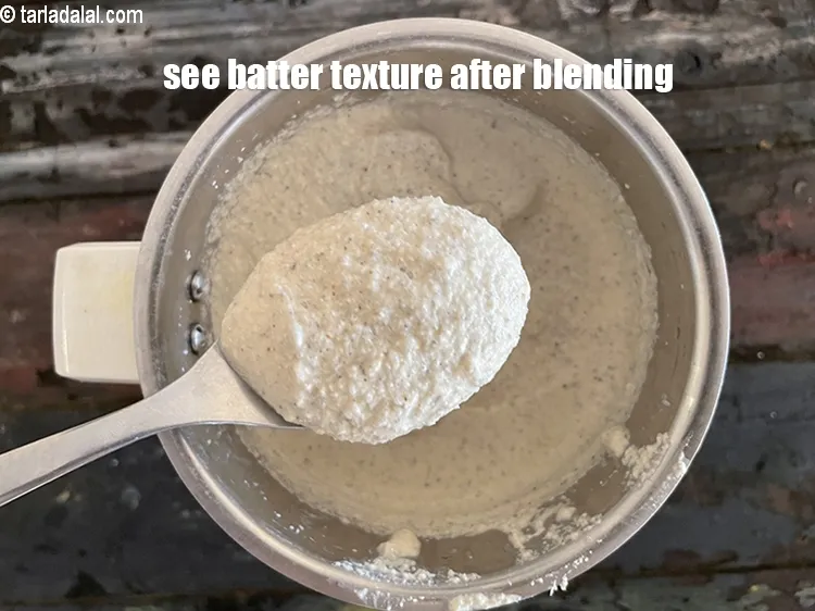 Step 18 – See batter texture after blending.