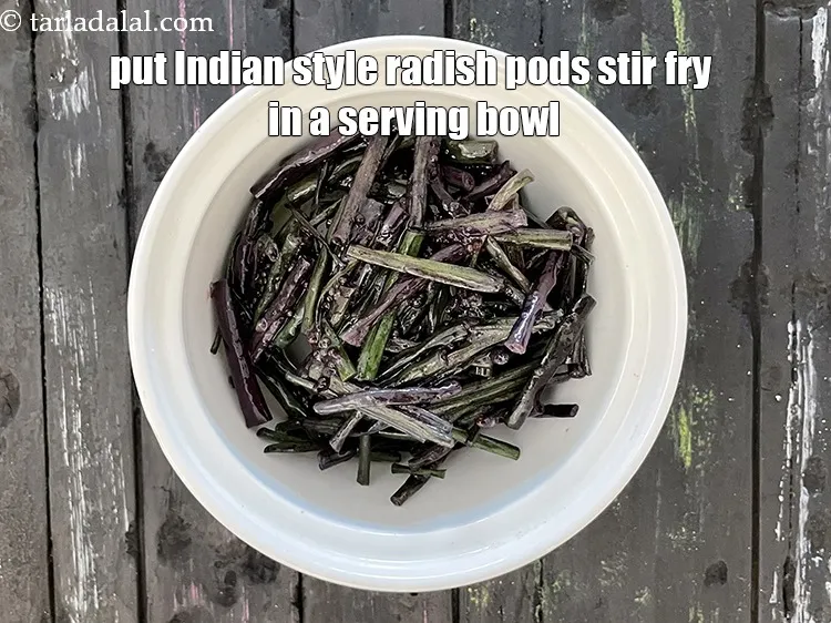 Step 18 – Put <strong>purple mogri stir fry | &nbsp;Indian style radish pods stir fry | healthy purple&nbsp;mogri …