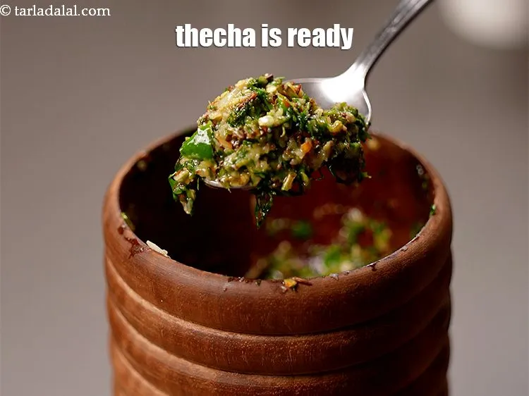 Step 18 – Thecha is ready. Keep aside.