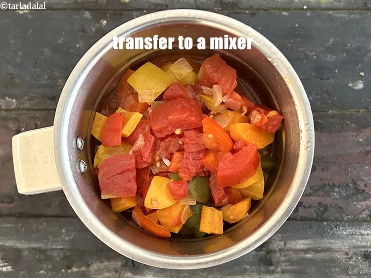 स्टेप 19 – मिक्सर में डालें।