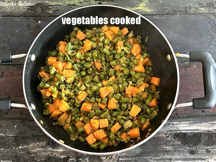 Step 20 – Vegetables cooked.