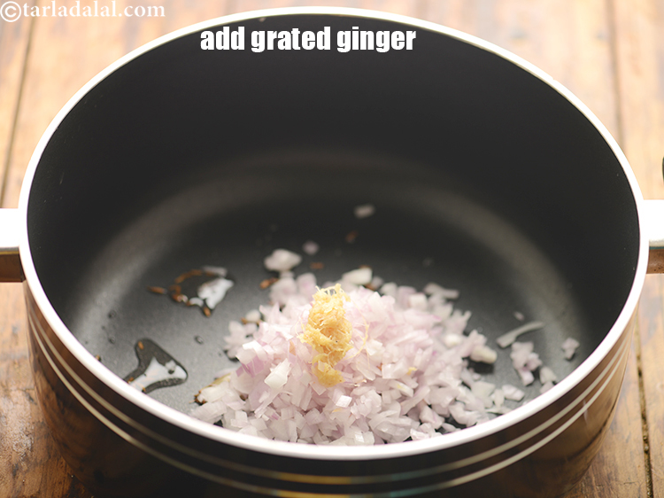 Step 33 – Add grated ginger.