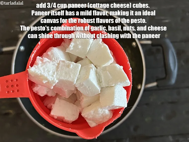 Step 20 – Add&nbsp;<meta charset="UTF-8" />3/4 cup&nbsp;<a href="glossary-paneer-cubes-cottage-cheese-cubes-1002i">paneer (cottage cheese) cubes</a>.&nbsp;&nbsp;Paneer itself has a mild flavor, making it …