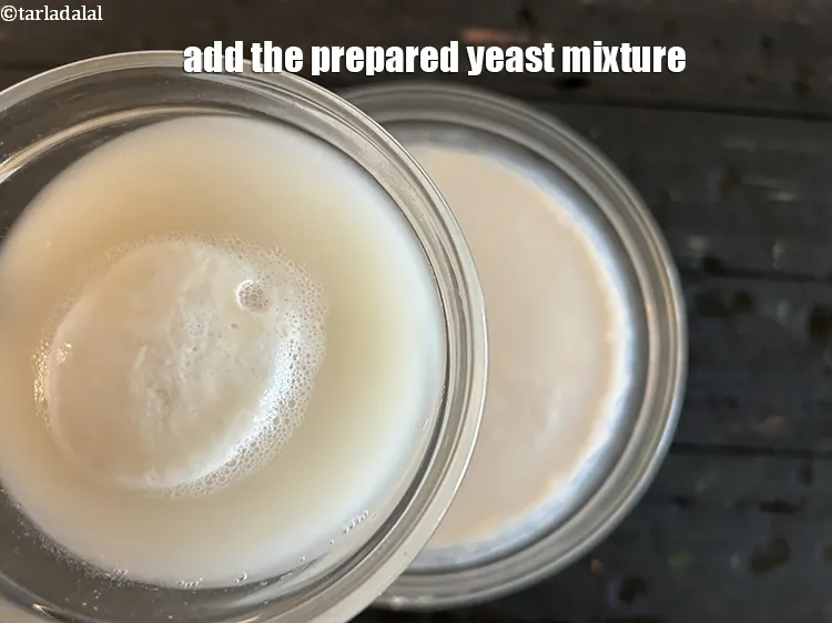 Step 28 – Add the prepared yeast mixture.