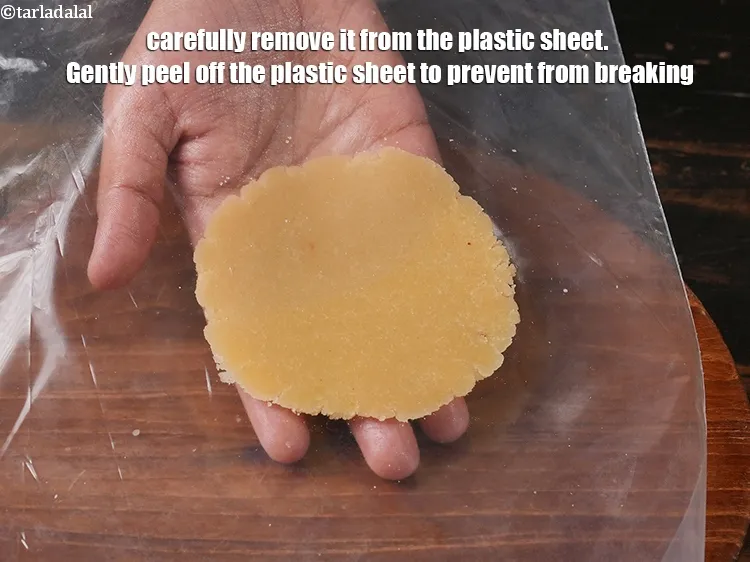 Step 27 – Carefully remove it from the plastic sheet. Gently peel off the plastic sheet to prevent …