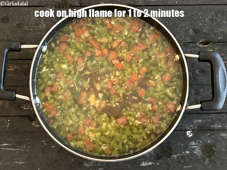 Step 24 – Cook on high flame for 1 to 2 minutes.
