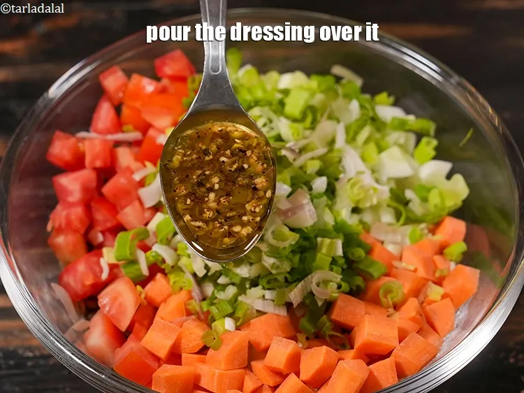 Step 26 – <p>Pour the dressing over it.</p>