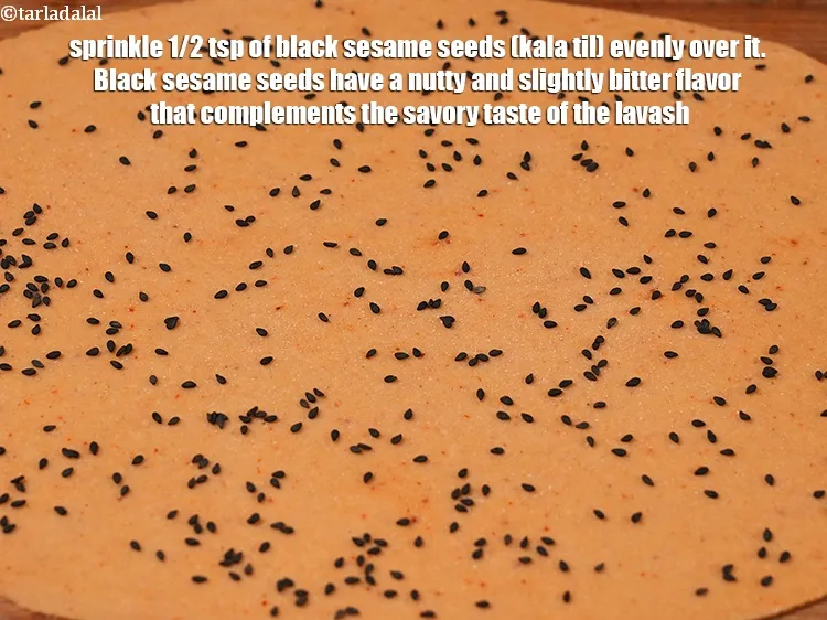 Step 20 – <html><head><meta charset="UTF-8"> </head><body><p>Sprinkle 1/2&nbsp;tsp of <a href="glossary-black-sesame-seeds-kala-til-kale-til-862i">black sesame seeds (kala til)</a>&nbsp;evenly over it.&nbsp;Black sesame seeds …