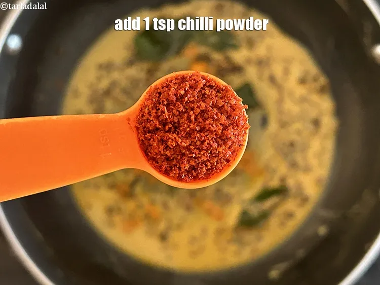 Step 19 – Add&nbsp;<meta charset="UTF-8" />1 tsp&nbsp;<a href="glossary-chilli-powder-red-chilli-powder-339i">chilli powder</a>.