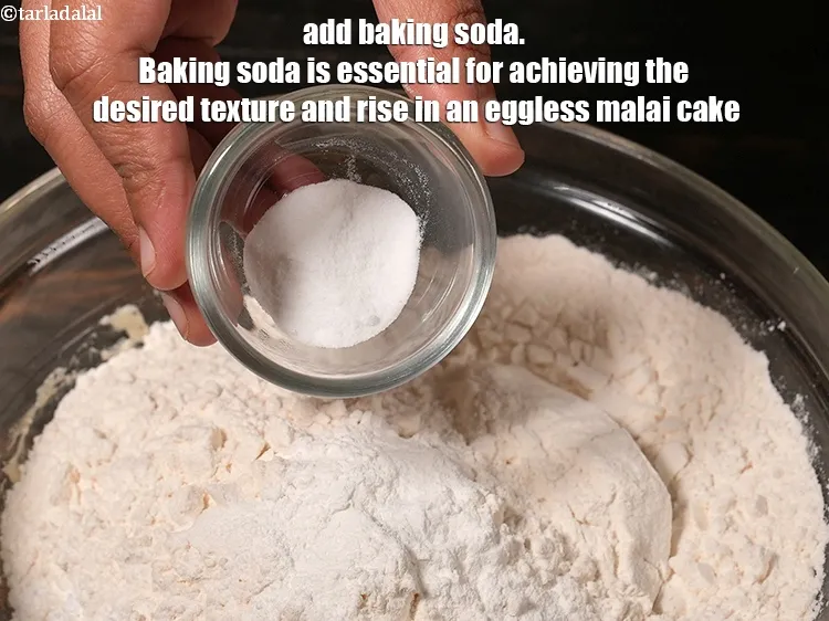 Step 19 – Add &frac12; tsp <a href="https://www.tarladalal.com/glossary-baking-soda-soda-bi-carb-615i">baking soda</a>. Baking soda is essential for achieving the desired texture …