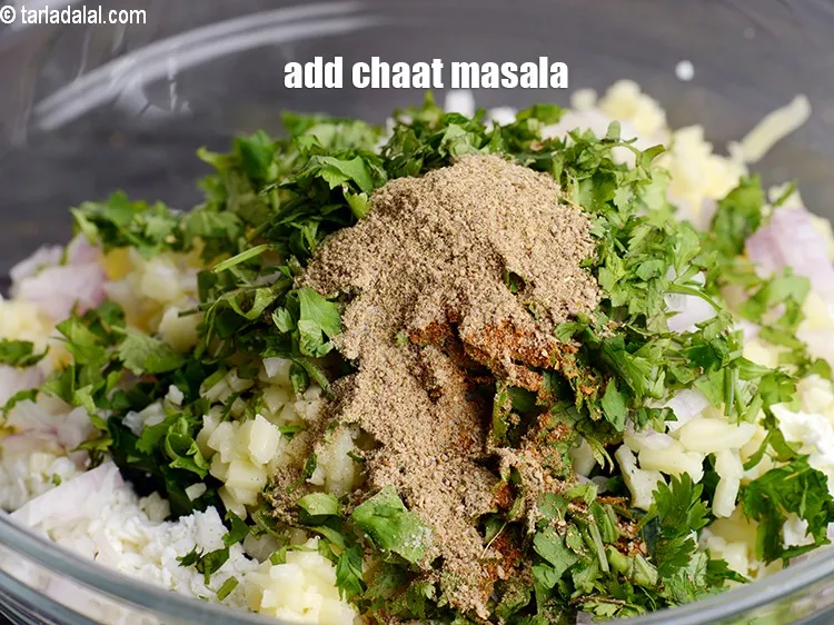 Step 21 – Add 1 tsp <a href="https://www.tarladalal.com/glossary-chaat-masala-300i">chaat masala</a>.