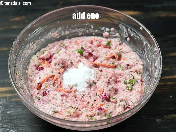 Step 19 – Now add 1 tsp eno.