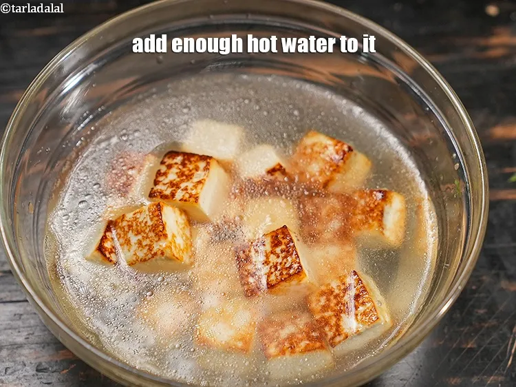 Step 19 – Add enough hot water to it.