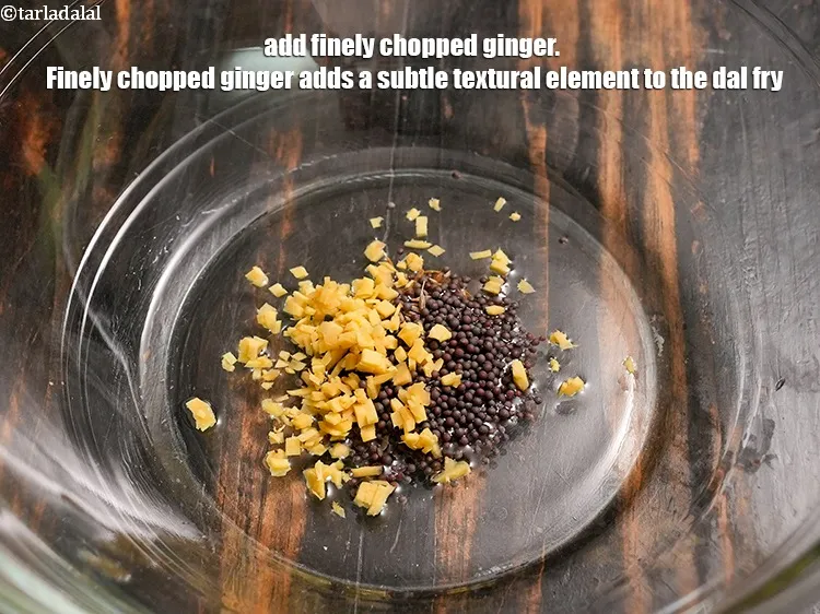 Step 19 – Add 1 tsp finely <a href="https://www.tarladalal.com/glossary-chopped-ginger-786i">chopped ginger (adrak)</a>. Finely chopped ginger adds a subtle textural …