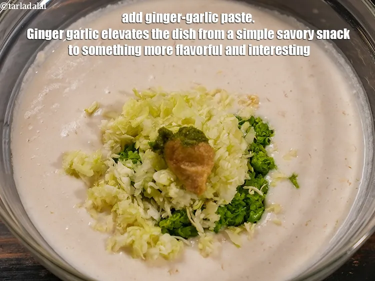 Step 19 – Add 1 tsp <a href="https://www.tarladalal.com/glossary-ginger-garlic-paste-adrak-lehsun-ki-pate-adrak-lahsun-ki-paste-939i">ginger-garlic (adrak-lehsun) paste</a>. Ginger garlic elevates the dish from a simple …