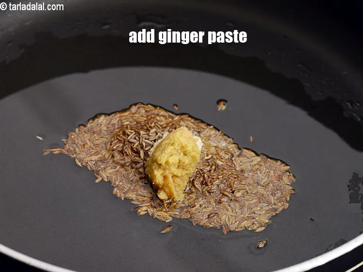 Step 20 – Add &frac12; tsp <a href="https://www.tarladalal.com/glossary-ginger-paste-adrak-ki-paste-457i">ginger (adrak) paste</a>.