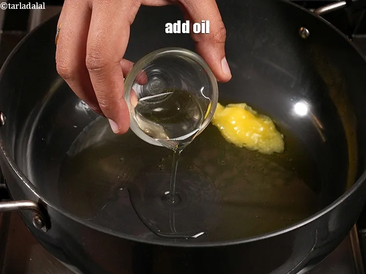 Step 19 – Add 1 tbsp <a href="https://www.tarladalal.com/glossary-oil-671i">oil</a>.