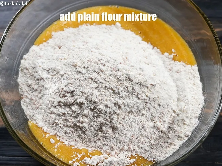 Step 19 – Add the plain flour mixture.