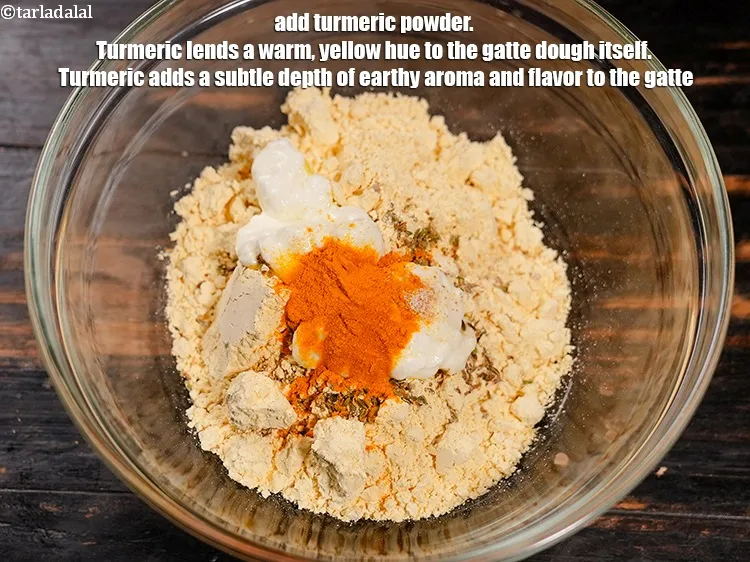 Step 19 – Add &frac12; tsp <a href="https://www.tarladalal.com/glossary-turmeric-powder-haldi-645i">turmeric powder (haldi)</a>. Turmeric lends a warm, yellow hue to the …