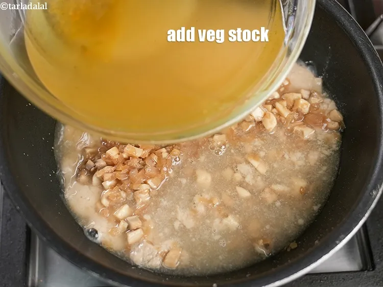 Step 21 – Add veg stock.