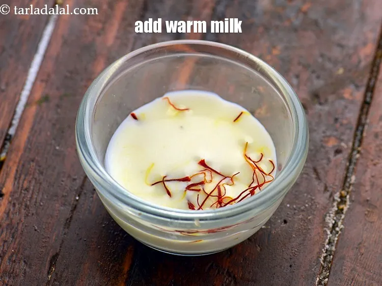 Step 19 – Add 2 tbsp warm milk.