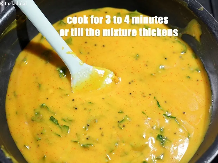 Step 19 – Cook on a medium flame for 3 to 4 minutes or till the mixture thickens, …