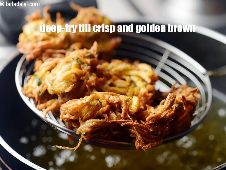 Step 19 – Deep-fry till they turn crisp and golden brown in colour from all the sides.