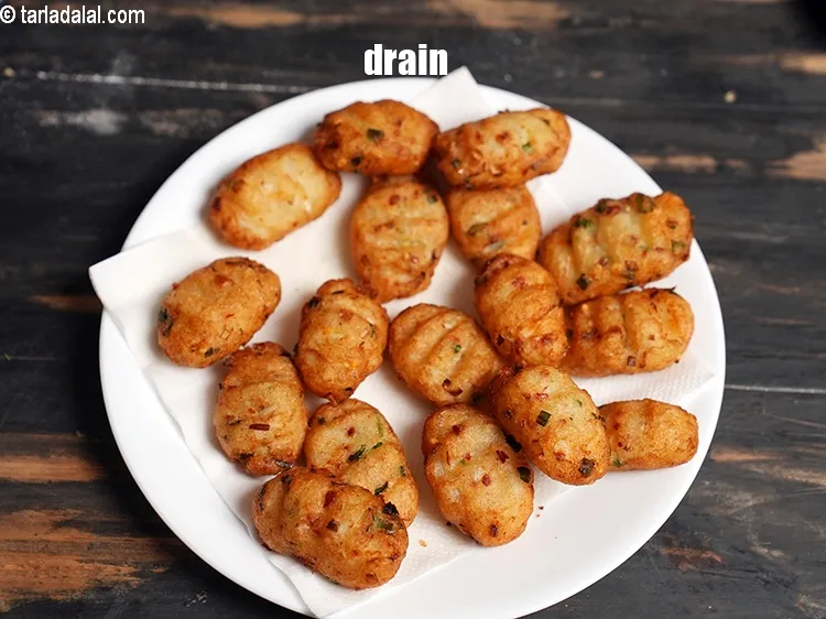 Step 19 – Drain on an absorbent paper.