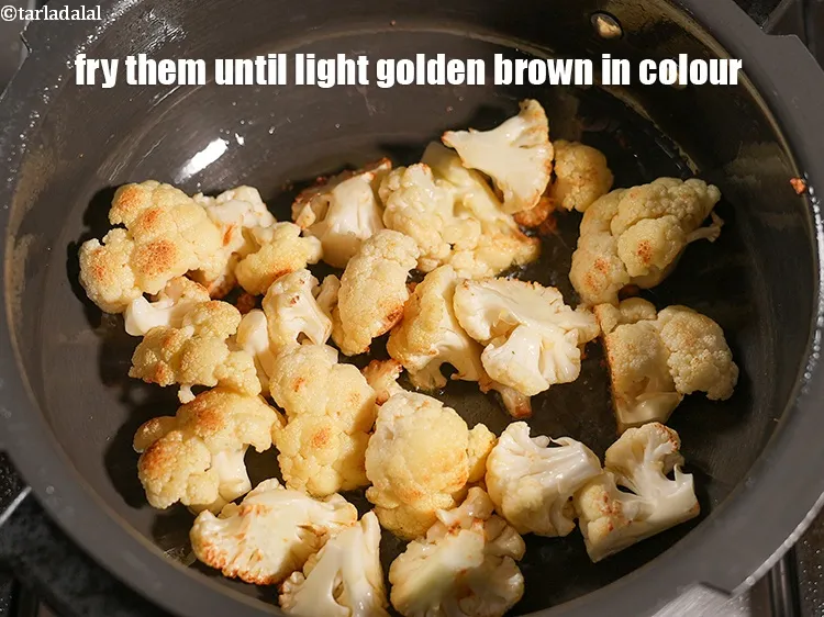 Step 19 – Fry them until light golden brown in colour.