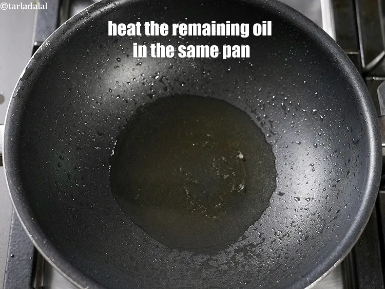 Step 19 – Heat the remaining 2 tbsp oil in the same pan.