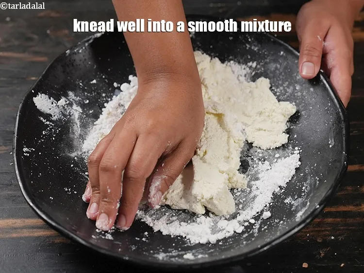 Step 19 – Knead well into a smooth mixture.