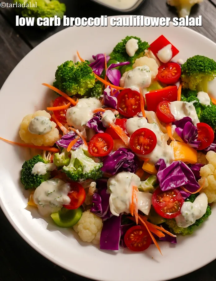 Step 20 – Serve broccoli, cauliflower and red cabbage salad chilled.
