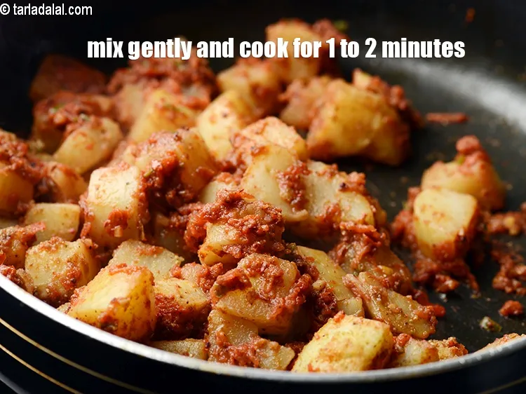 Step 19 – Mix gently and cook on a medium flame for 1 to 2 minutes, while stirring …