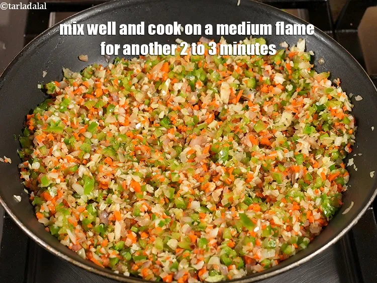 Step 19 – Mix well and cook on a medium flame for another 2 to 3 minutes, while …