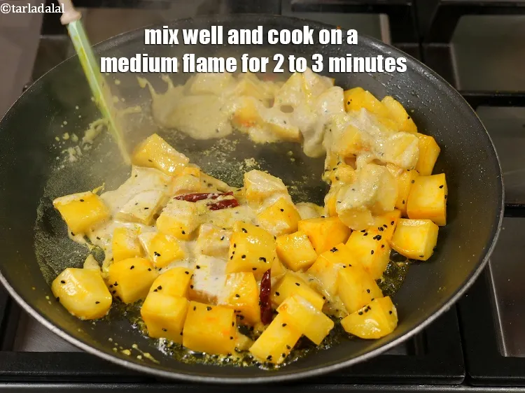 Step 19 – Mix well and cook on a medium flame for 2 to 3 minutes, while stirring …